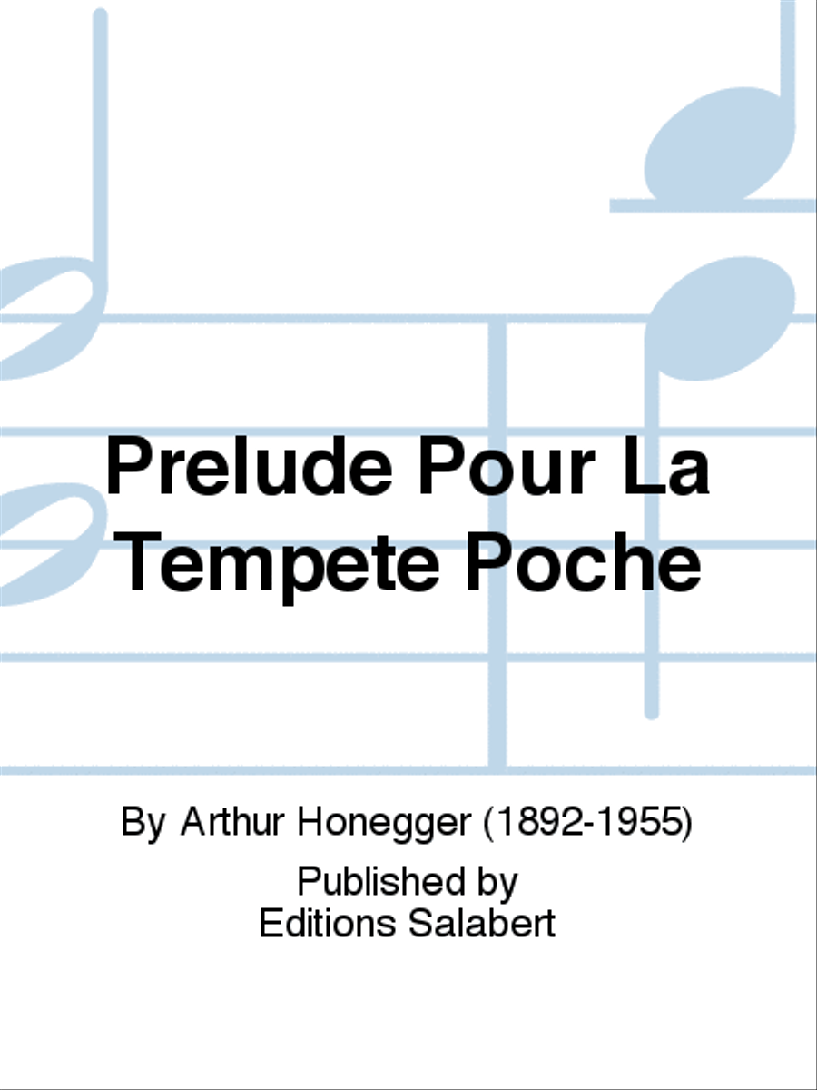 Prelude Pour La Tempete Poche String Quartet scores gallery preview page 1