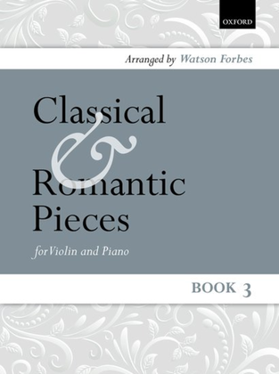 Book cover for Classical and Romantic Pieces for Violin Book 3