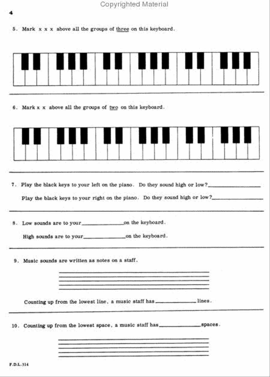 Piano Theory, Primer Piano Method scores gallery preview page 3