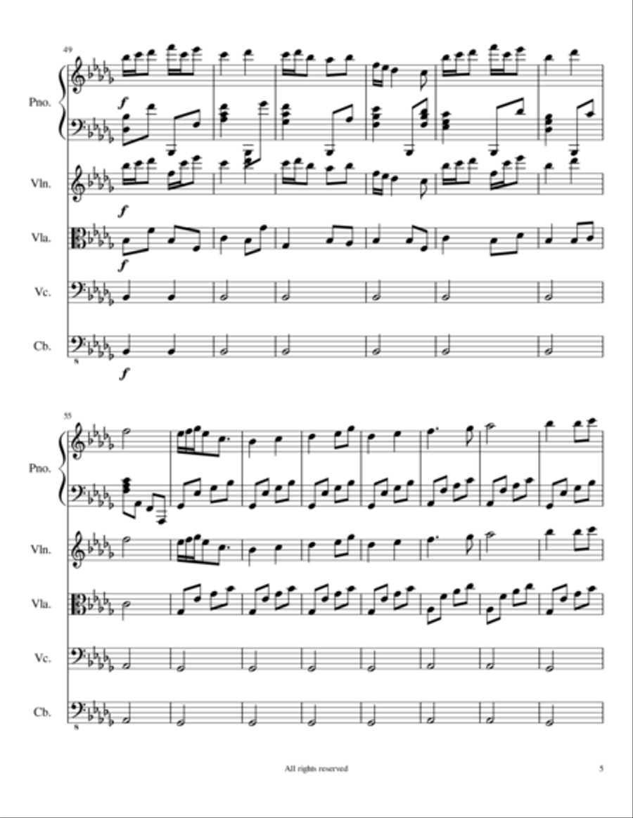 Nocturne #31 Piano Quintet scores gallery preview page 6