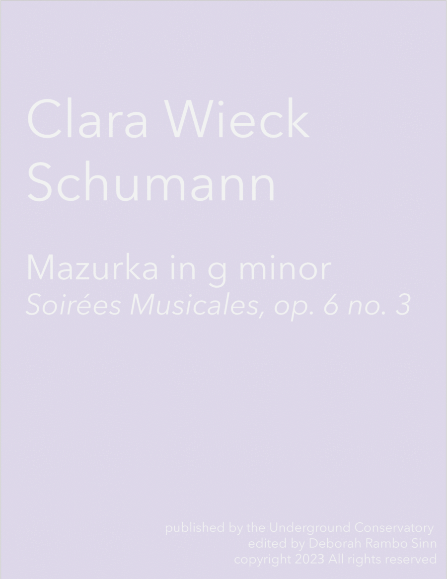 Mazurka in G Minor, op. 6 no. 3 Piano Solo scores gallery preview page 1