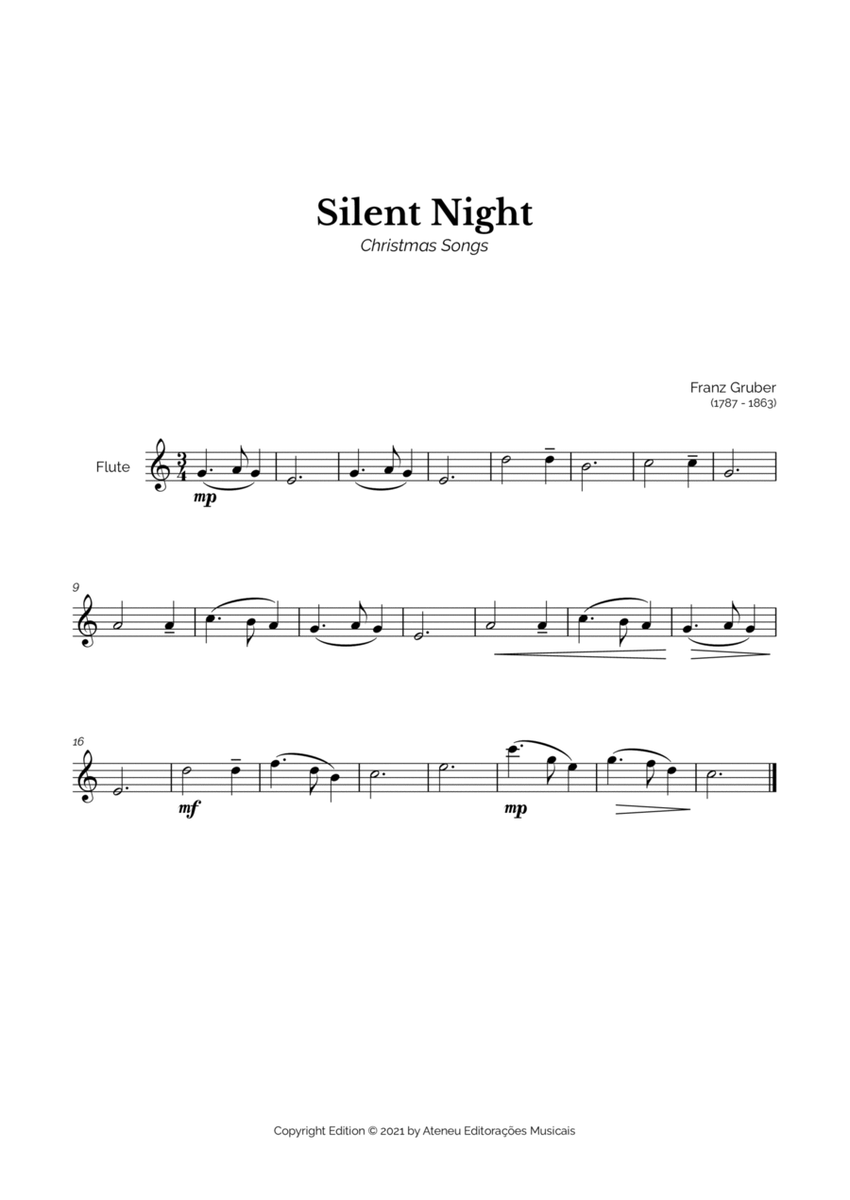 Silent Night for Easy Flute Solo image number null