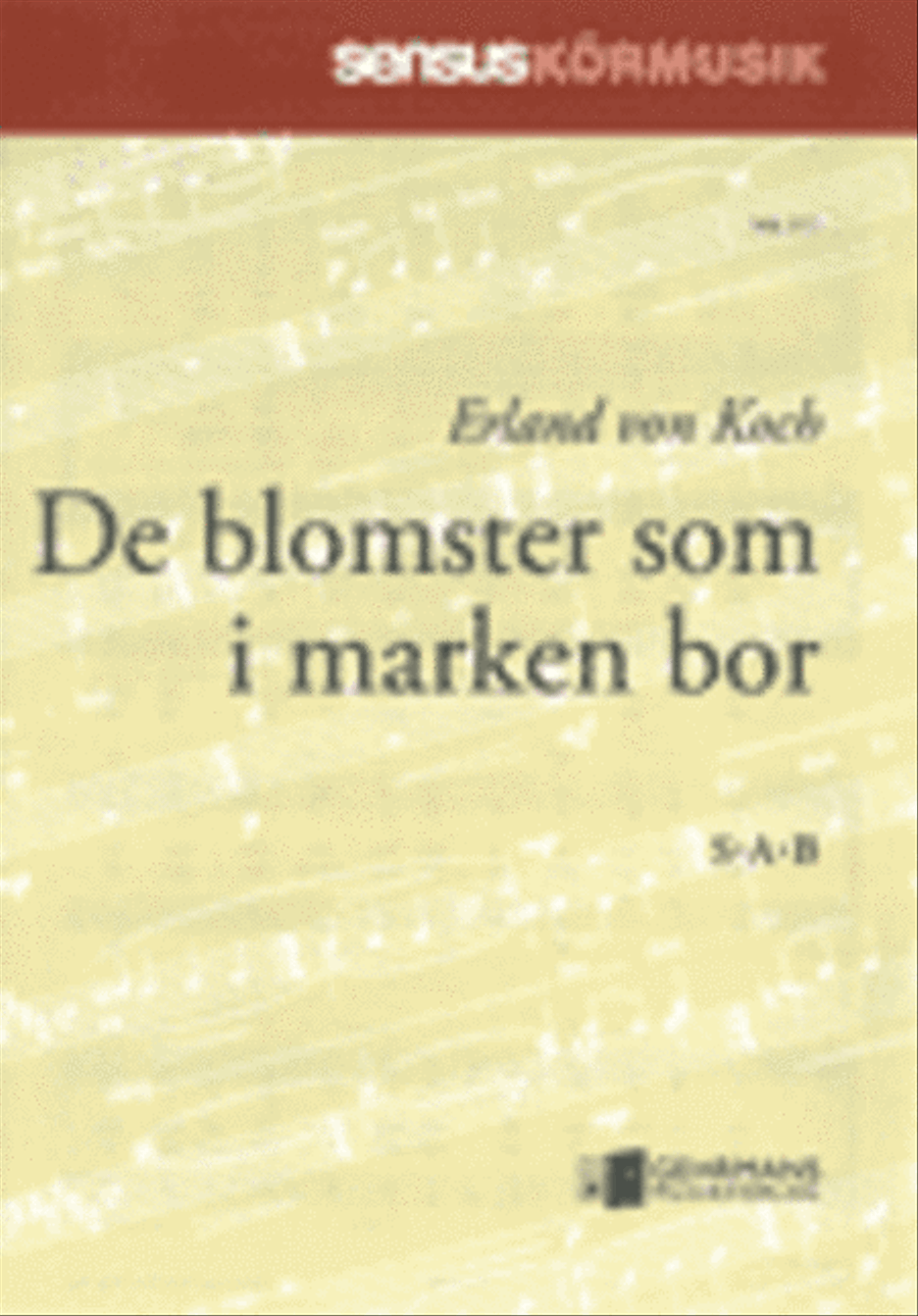 De blomster som i marken bor 3-Part scores gallery preview page 1