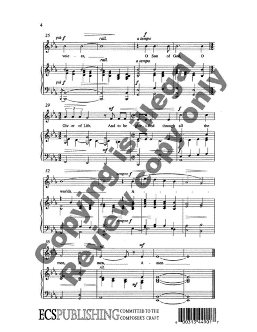 O Gracious Light (Phos hilaron) Unison Choir scores gallery preview page 6