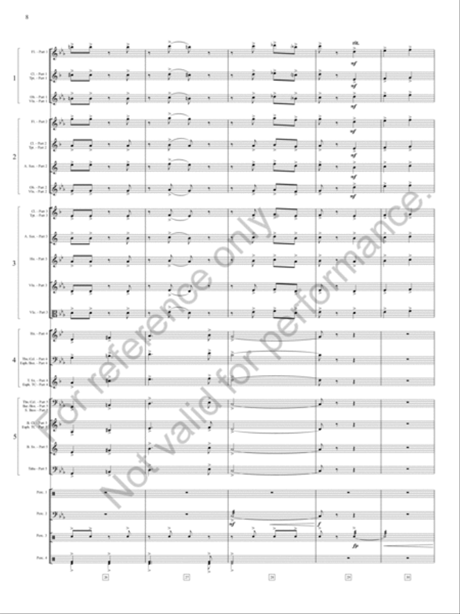 Zia, Zia! Zia, Zia! Concert Band scores gallery preview page 9