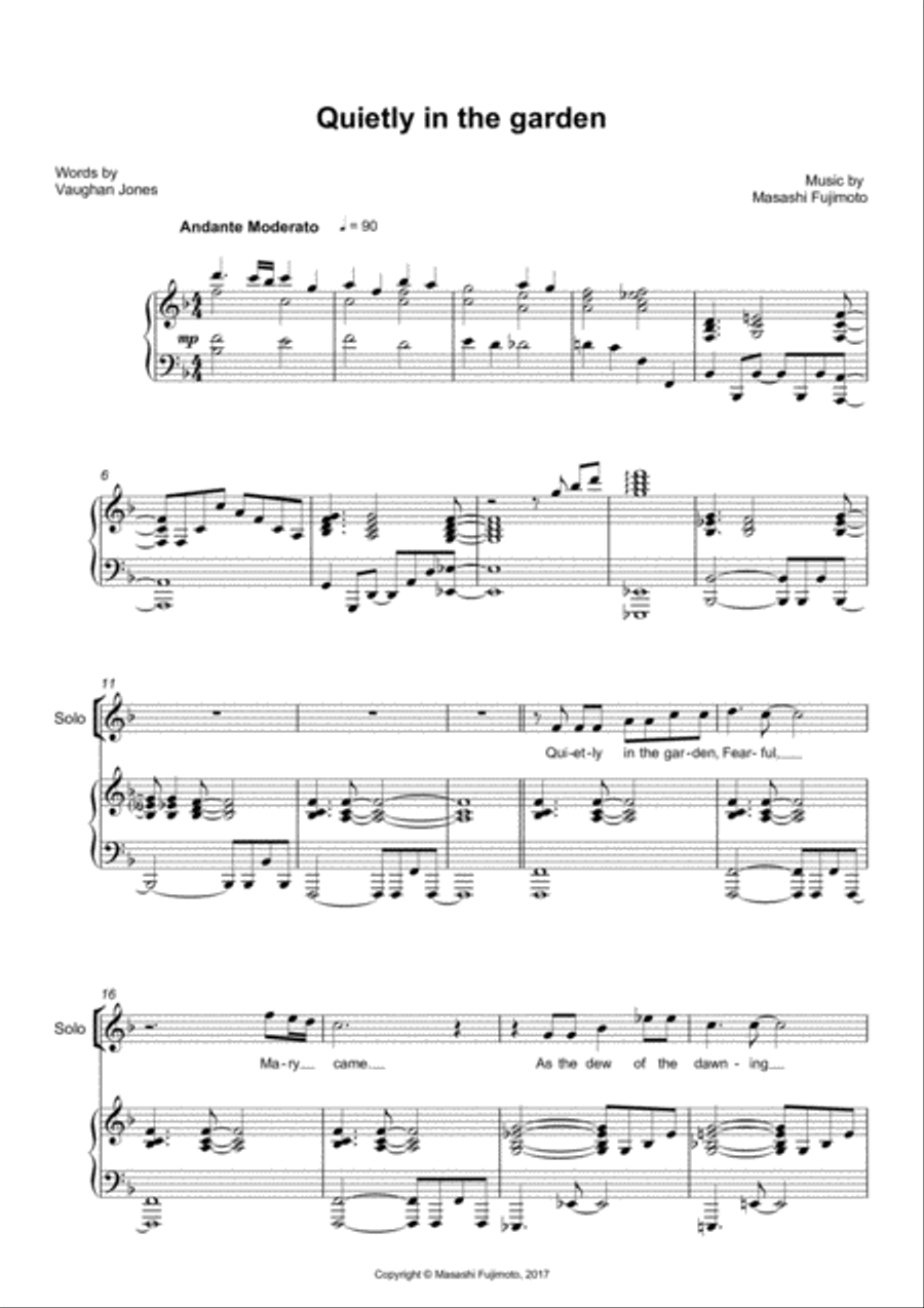 Quietly in the garden 4-Part scores gallery preview page 2
