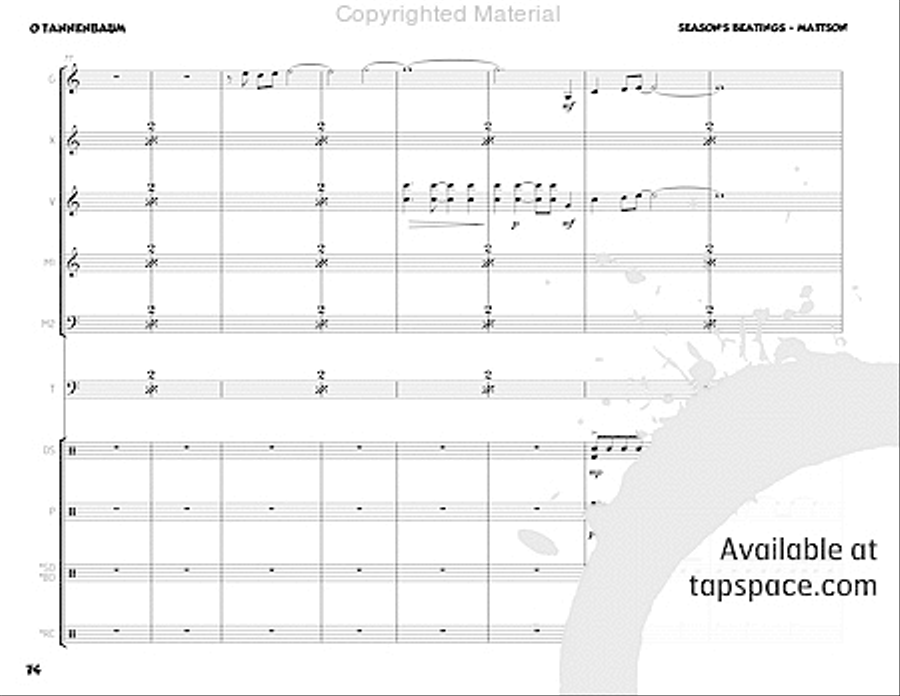 Season's Beatings Percussion Ensemble scores gallery preview page 90