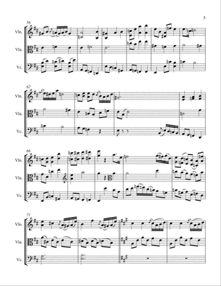 Minuetto a Sylvia String Trio scores gallery preview page 5