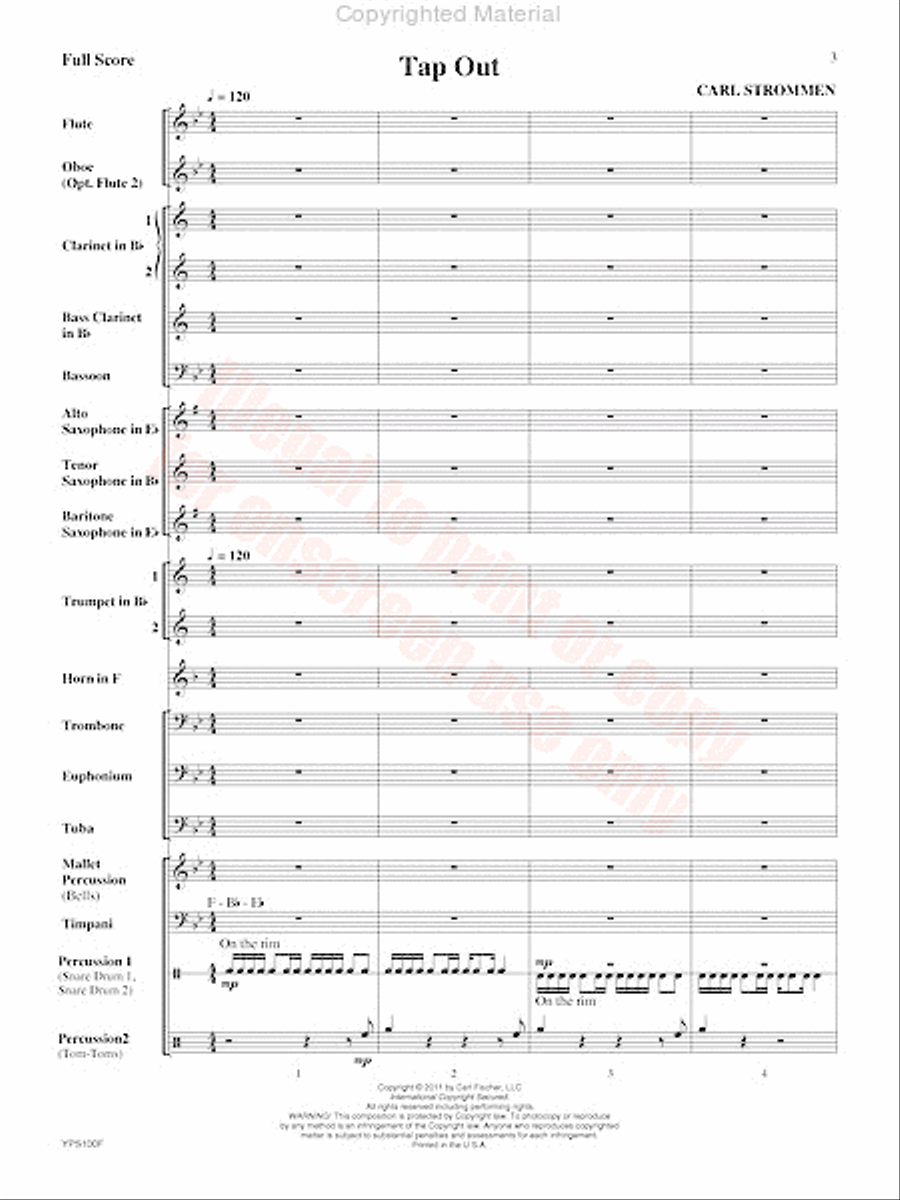 Tap Out Concert Band scores gallery preview page 4