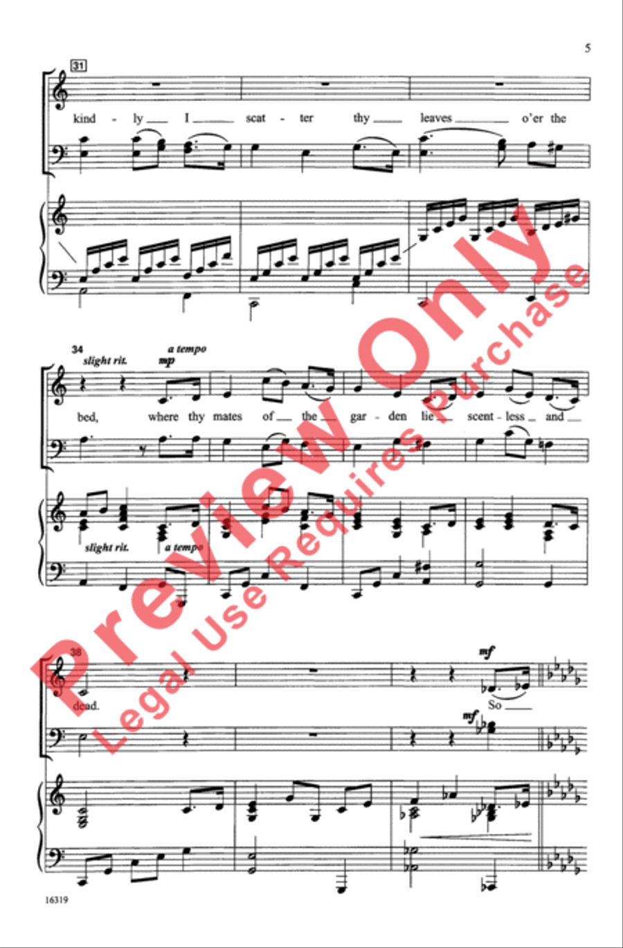 The Last Rose of Summer 4-Part scores gallery preview page 5