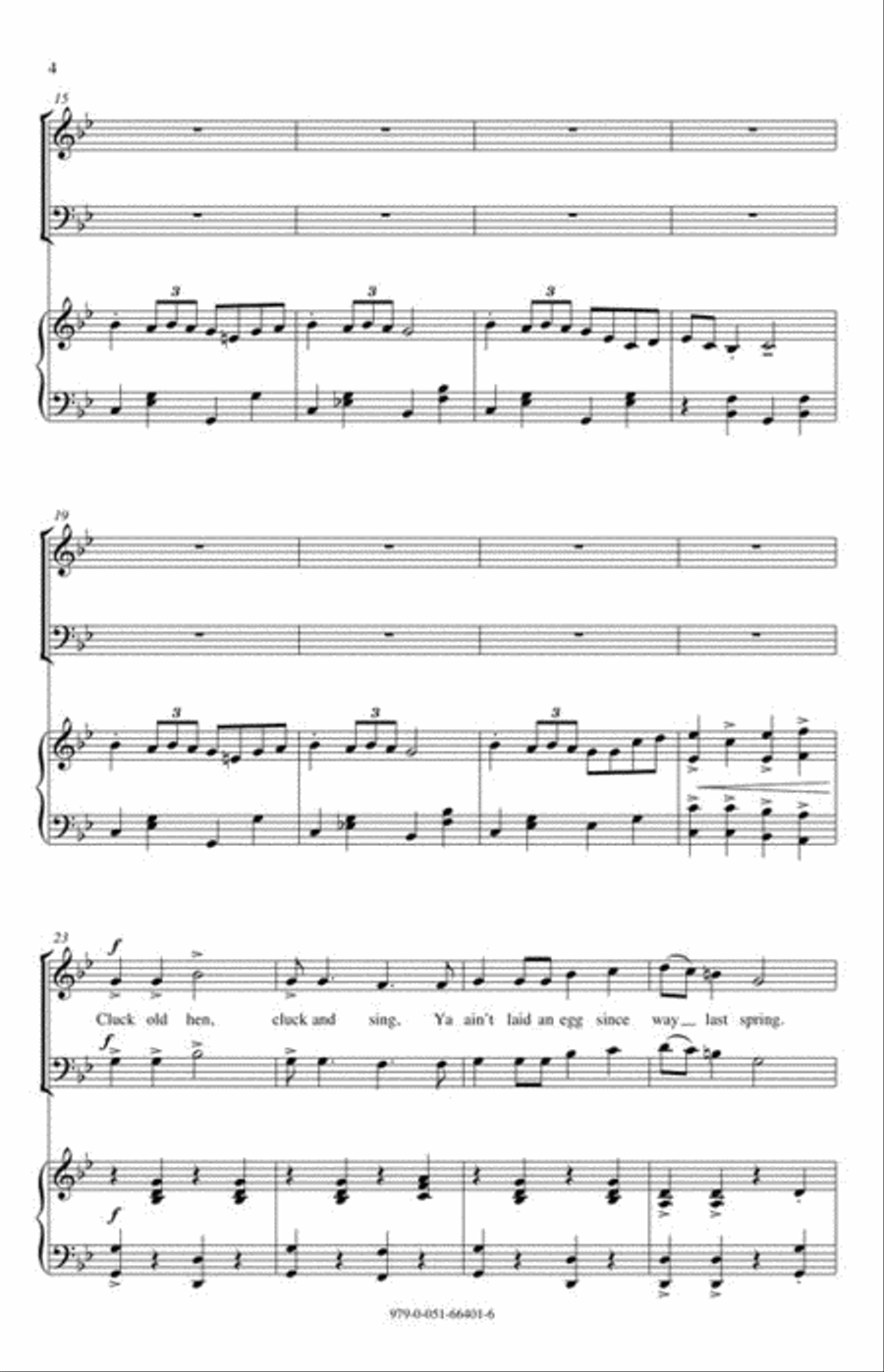 Three Appalachian Songs 4-Part scores gallery preview page 5