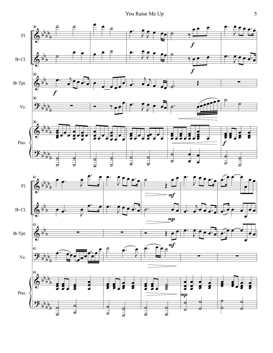 You Raise Me Up You Raise Me Up Small Ensemble scores gallery preview page 5