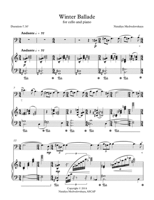 Winter Ballade for cello and piano