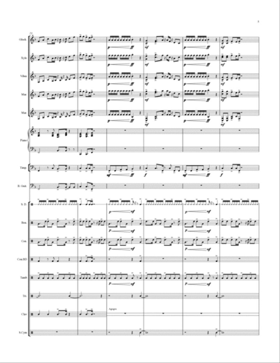 Island Jam #7 - For Percussion Ensemble Percussion Ensemble scores gallery preview page 6
