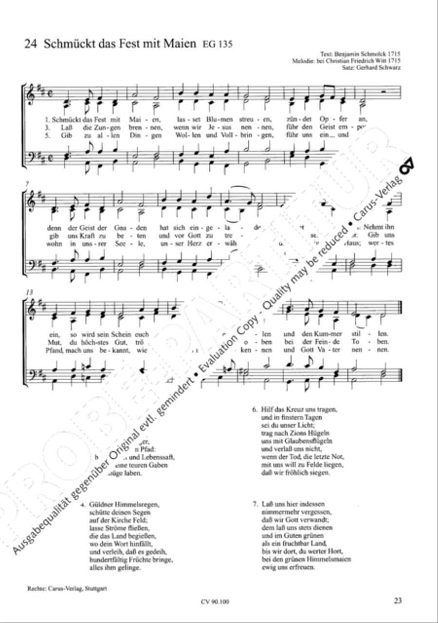Chorsatze zum Evangelischen Gesangbuch Choir scores gallery preview page 28