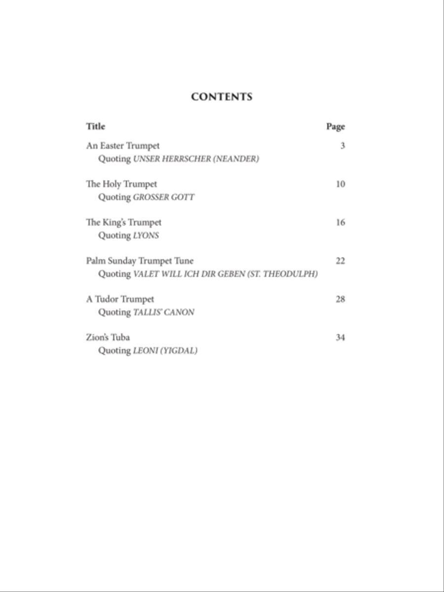 Six Trumpet Voluntaries Quoting Hymns Trumpet scores gallery preview page 2