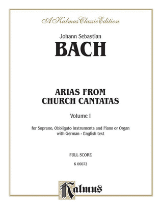 Book cover for Soprano Arias from Church Cantatas (Sacred), Volume 1