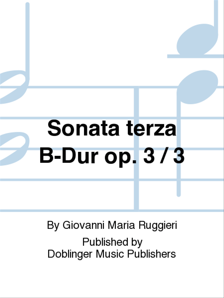 Sonata terza B-Dur op. 3 / 3 Violin scores gallery preview page 1