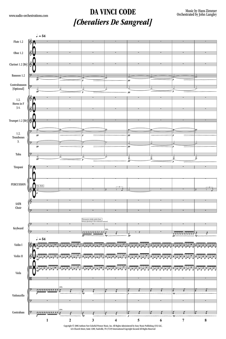 Chevalier De Sangreal Full Orchestra scores gallery preview page 2