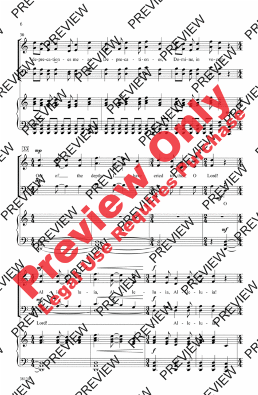 De Profundis 4-Part scores gallery preview page 6