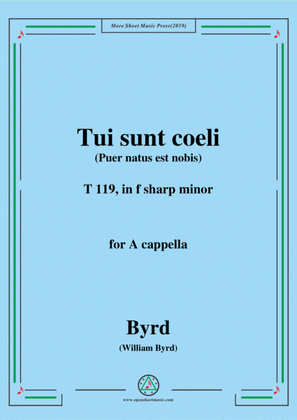 Book cover for Byrd-Tui sunt coeli,T 119,in f sharp minor,for A cappella