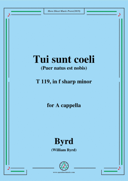 Byrd-Tui sunt coeli,T 119,in f sharp minor,for A cappella image number null