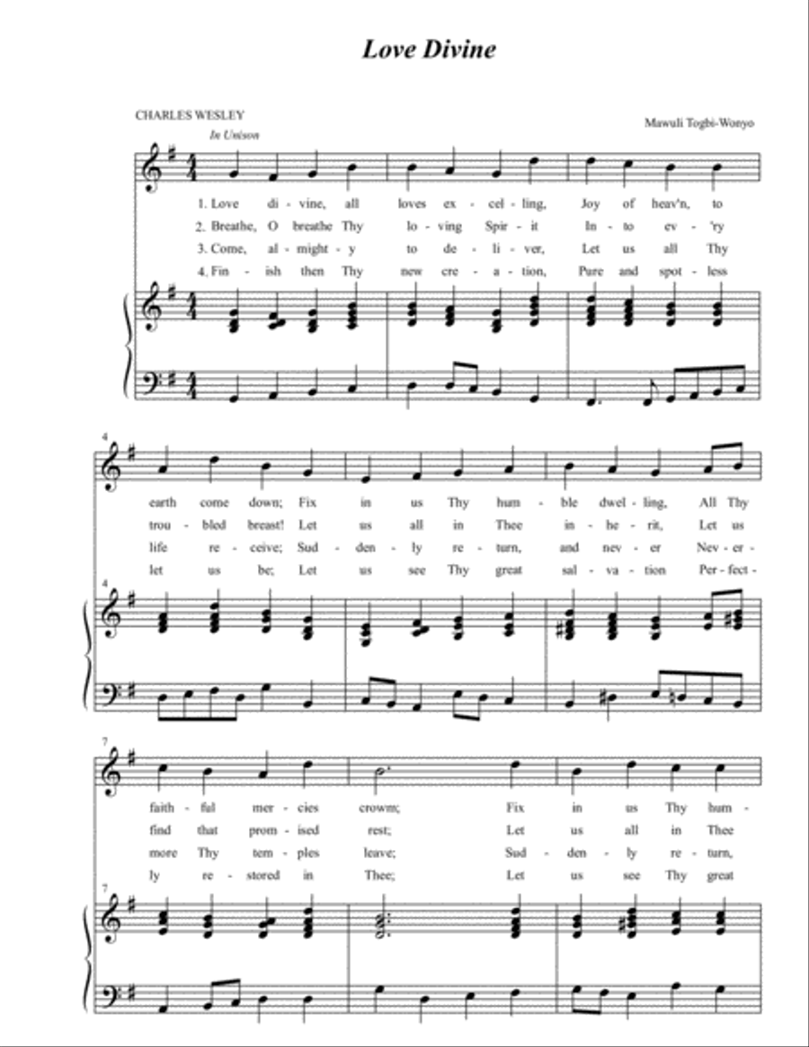 Love Divine Love Divine Voice scores gallery preview page 1