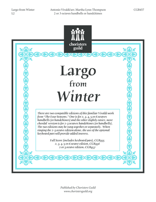 Book cover for Largo from Winter - 2-3 octave Score