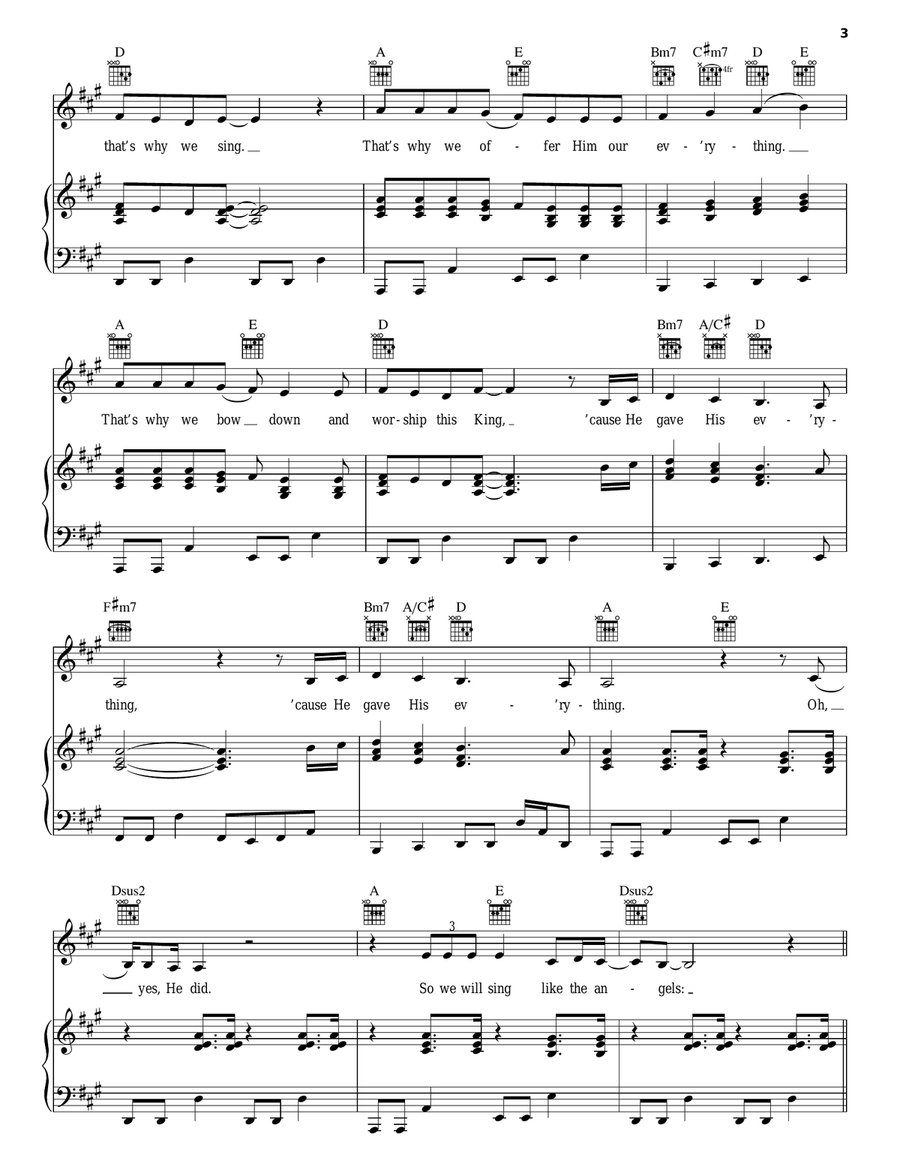 That's Why We Praise Him That's Why We Praise Him Piano, Vocal, Guitar scores gallery preview page 3