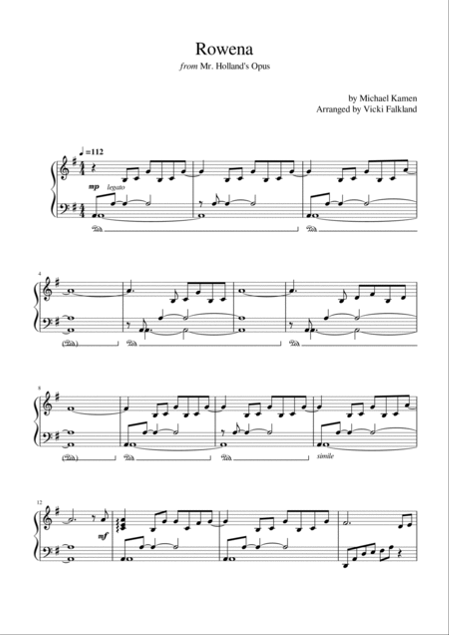 Rowena Rowena Piano Solo scores gallery preview page 2