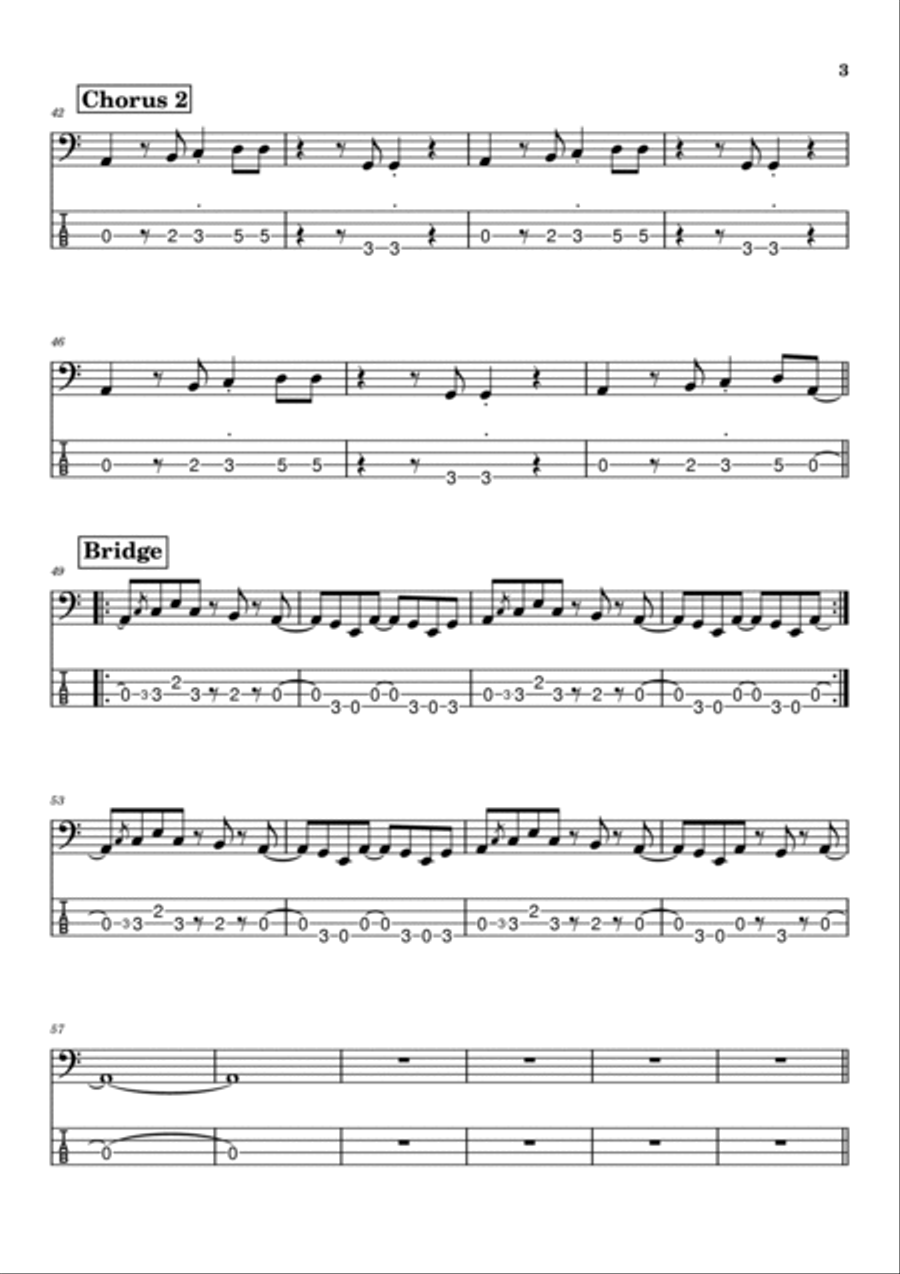 Owner Of A Lonely Heart Guitar Tablature scores gallery preview page 3