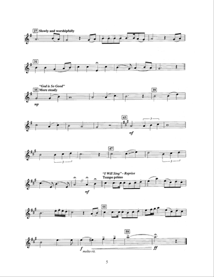 Gospel Trumpet Trumpet Solo scores gallery preview page 5