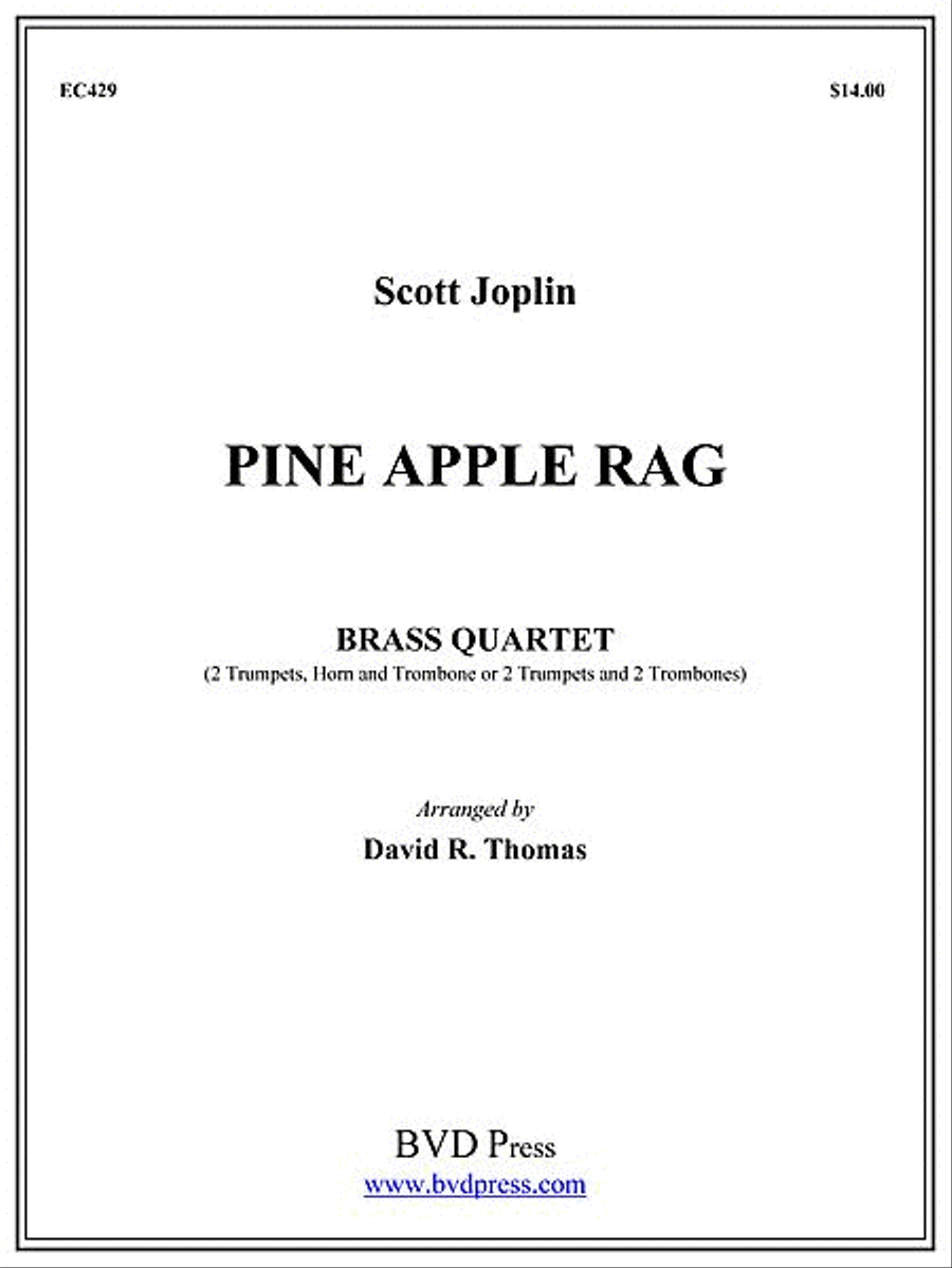 Pine Apple Rag Brass Quartet scores gallery preview page 1