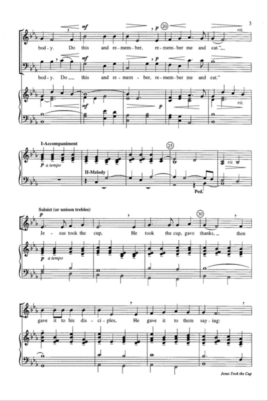 Jesus Took the Cup Jesus Took the Cup 4-Part scores gallery preview page 3