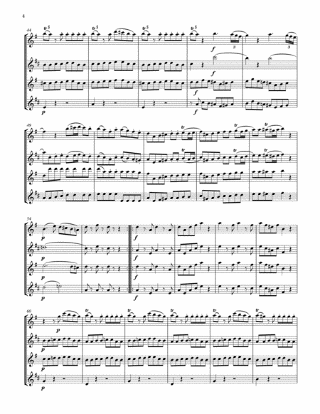 Eine Kleine Nachtmusik, K525 for Saxophone Quartet image number null