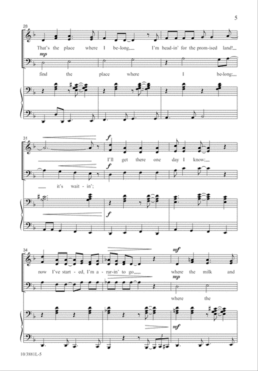 Promised Land 3-Part scores gallery preview page 6