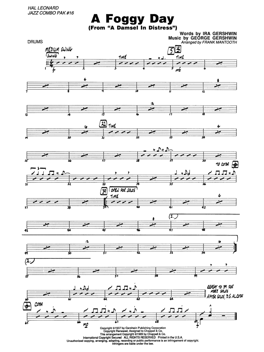 Jazz Combo Pak #16 - Drums Jazz Ensemble scores gallery preview page 1