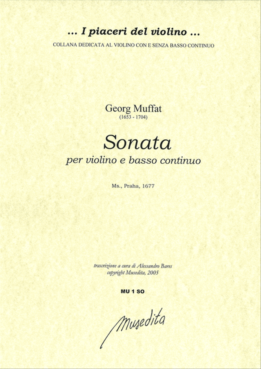 Sonata (Ms, Praha, 1677) Violin scores gallery preview page 1