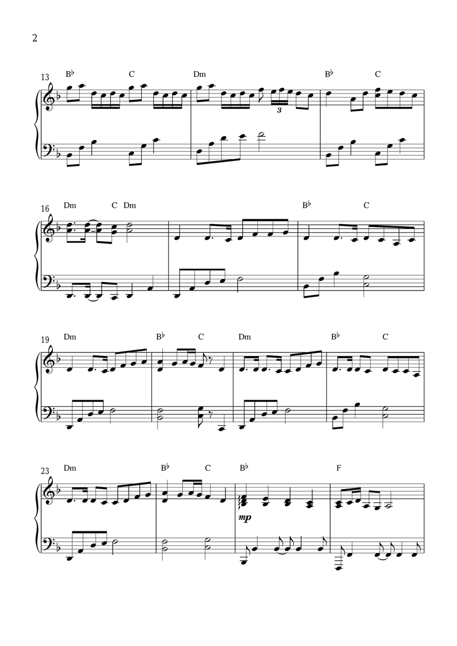 Senbonzakura Piano Method scores gallery preview page 2
