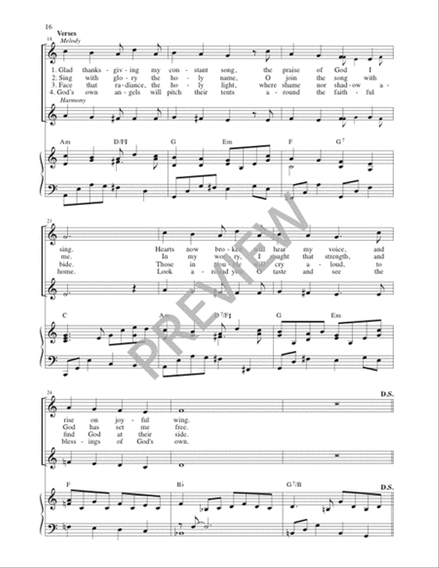 Blest Are Those Who Love You - Volume 3, Additional Solos with Optional Congregation Choir scores gallery preview page 18
