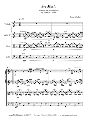 Schubert: Ave Maria for String Quartet