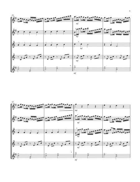 Canon (Pachelbel) (Bb) (Saxophone Quintet - 2 Alto, 2 Tenor, 1 Baritone) image number null