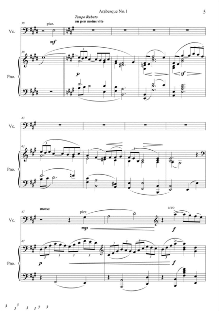 Arabesque No.1 Piano scores gallery preview page 5