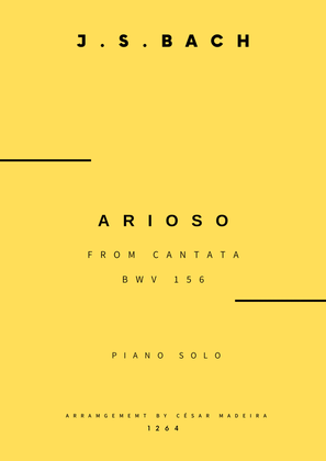 Book cover for Arioso (BWV 156) - Piano Solo - W/Chords (Full Score)