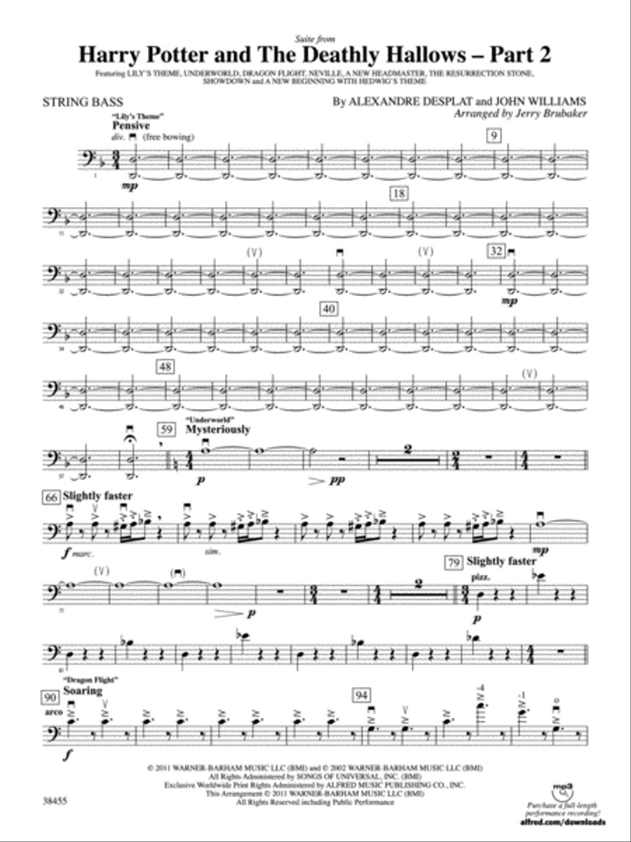 Harry Potter and the Deathly Hallows, Part 2, Suite from: String Bass