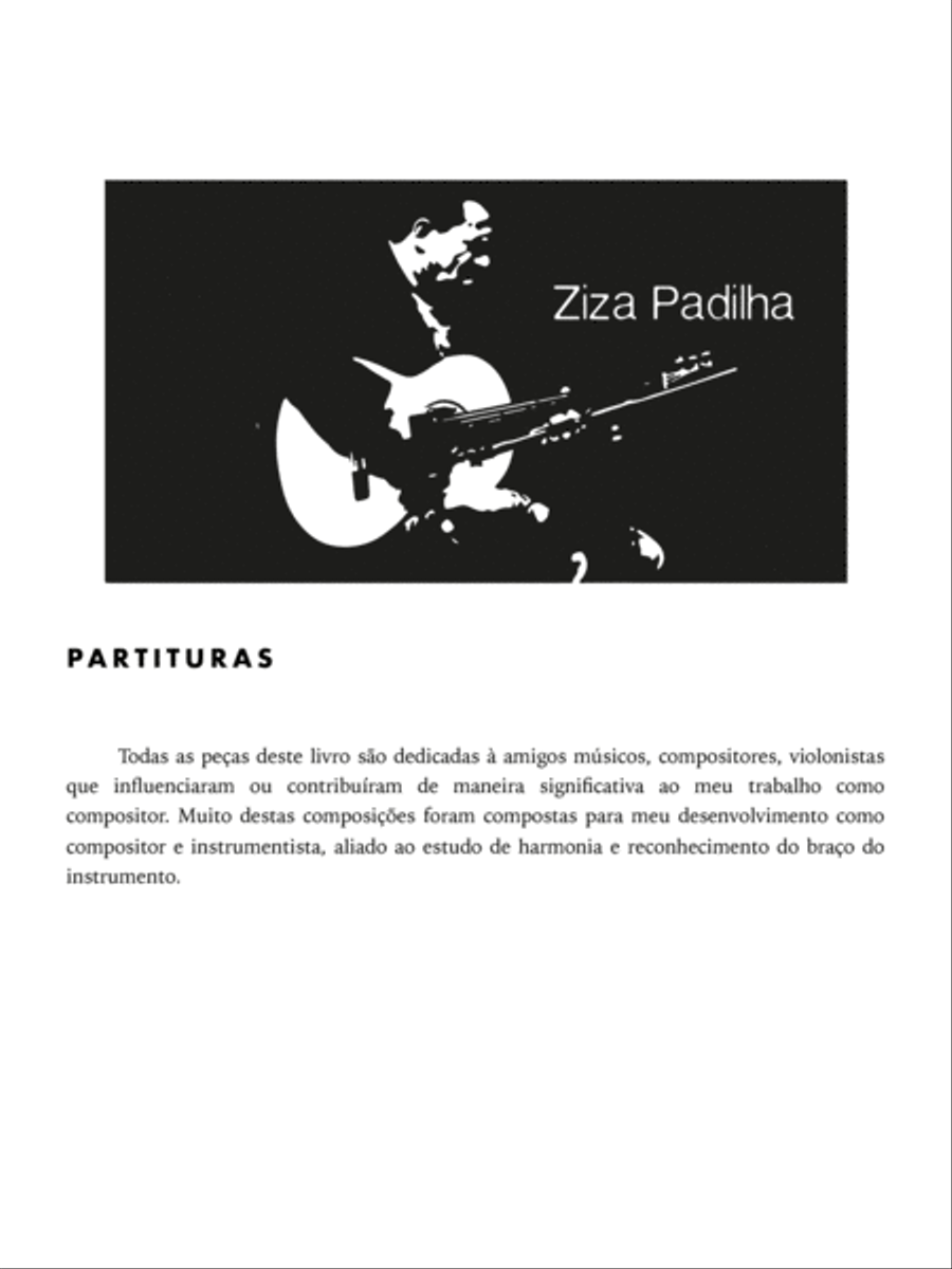Ziza Padilha - 09 peças para violão Electric Guitar scores gallery preview page 4