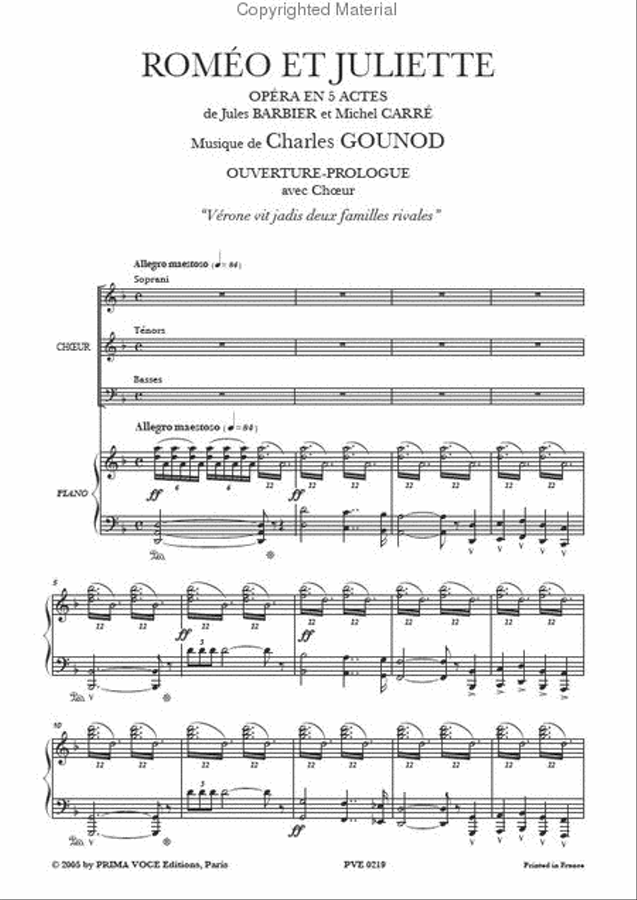 Verone vit jadis deux familles rivales from Romeo et Juliette Mixed Choir scores gallery preview page 2