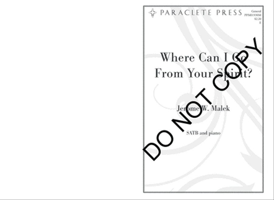 Where Can I Go From Your Spirit? 4-Part scores gallery preview page 2