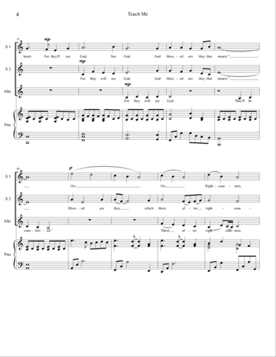 Teach Me, Lord SSA scores gallery preview page 5