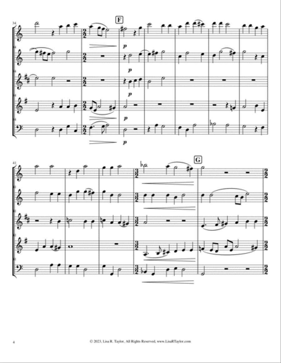 Diligam te Domine Woodwind Quintet scores gallery preview page 4